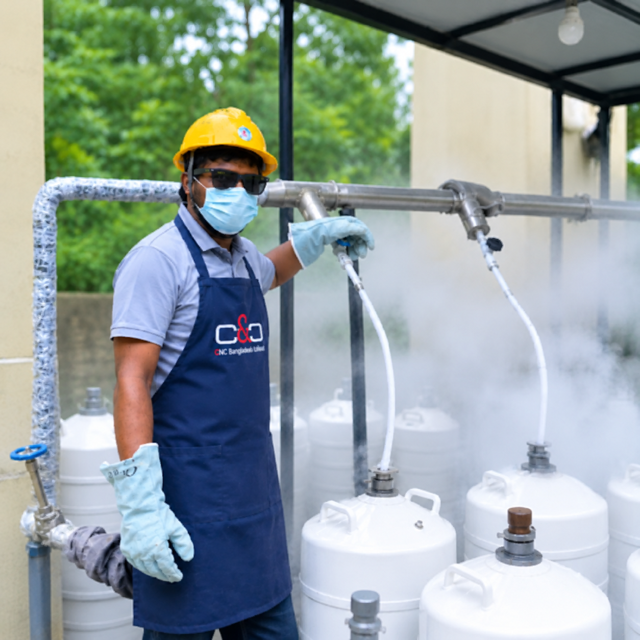 Liquid Nitrogen Dewar Filling